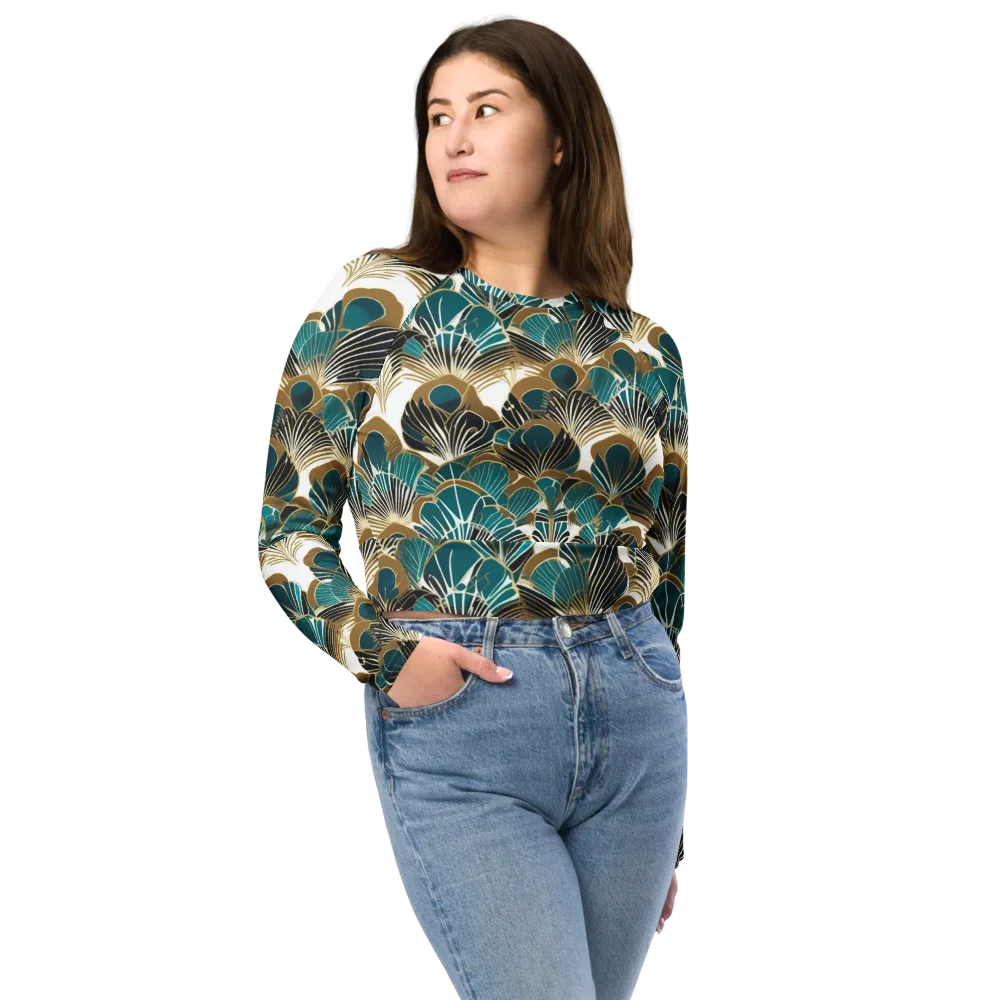 Aurum Botanica on Long Sleeve Crop Top — Front