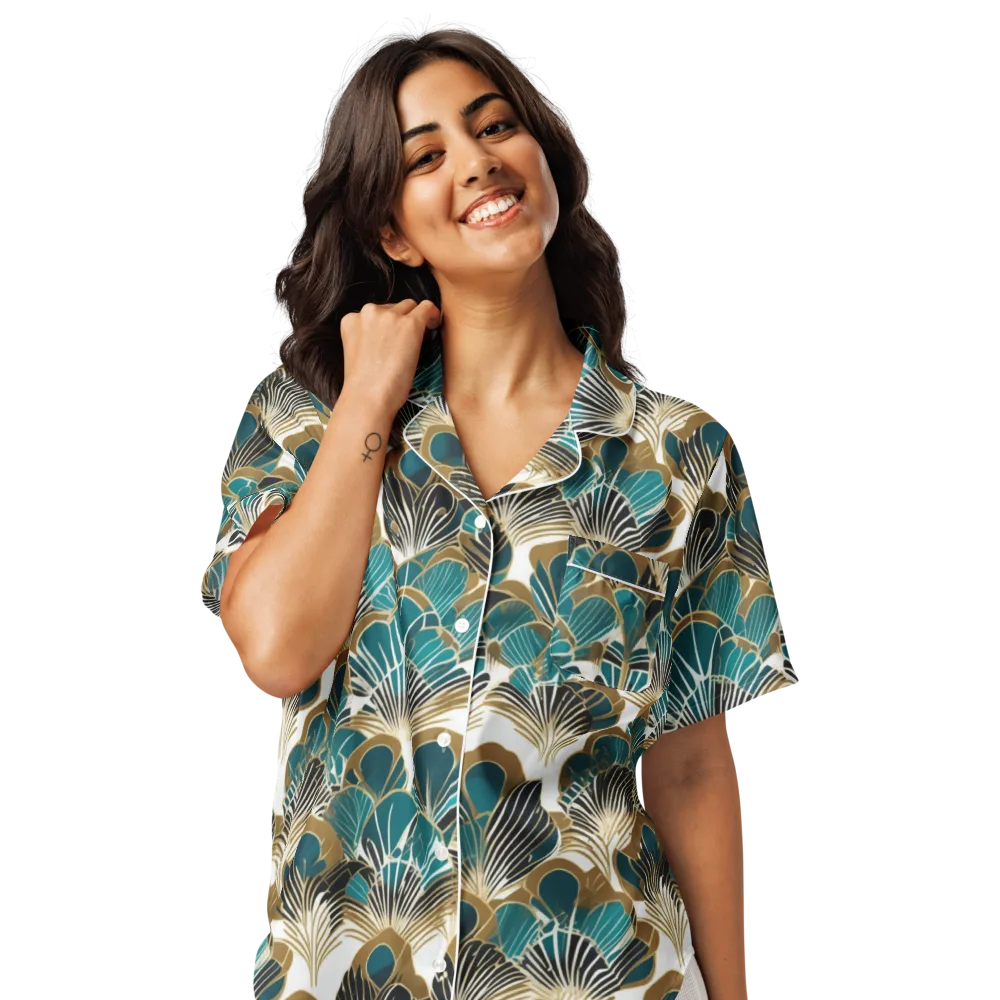 Aurum Botanica on Women's Short Sleeve Pajama Top — Front