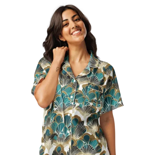 Aurum Botanica on a Women's Short Sleeve Pajama Top