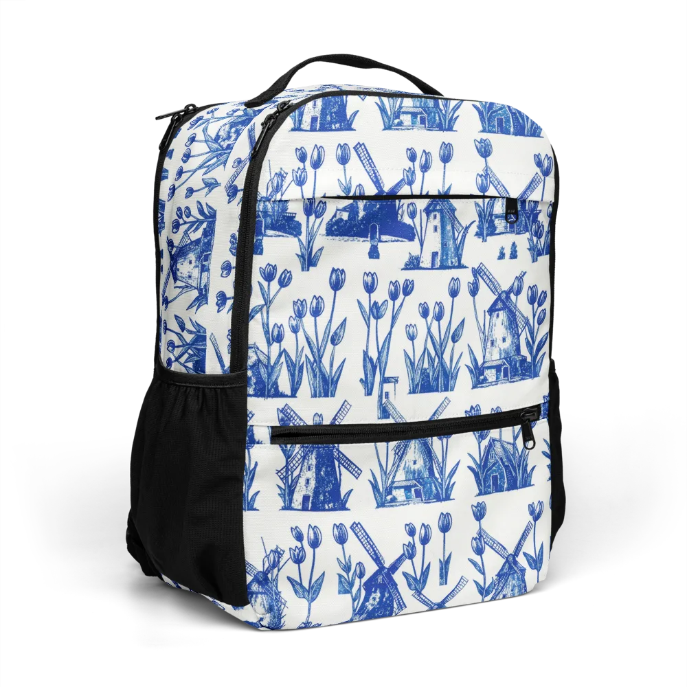 Bluebell Windmills on Utility Backpack — Right Front