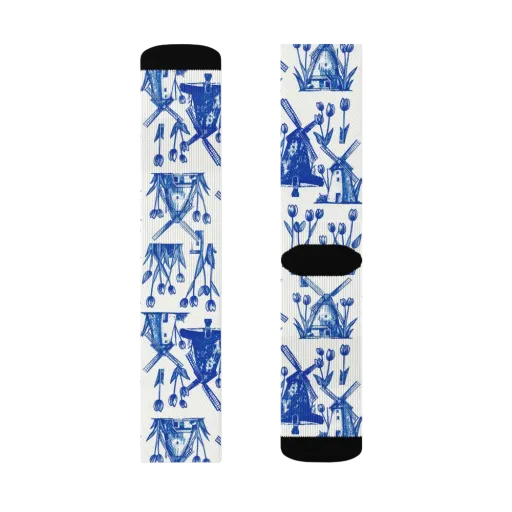 Bluebell Windmills on a Socks