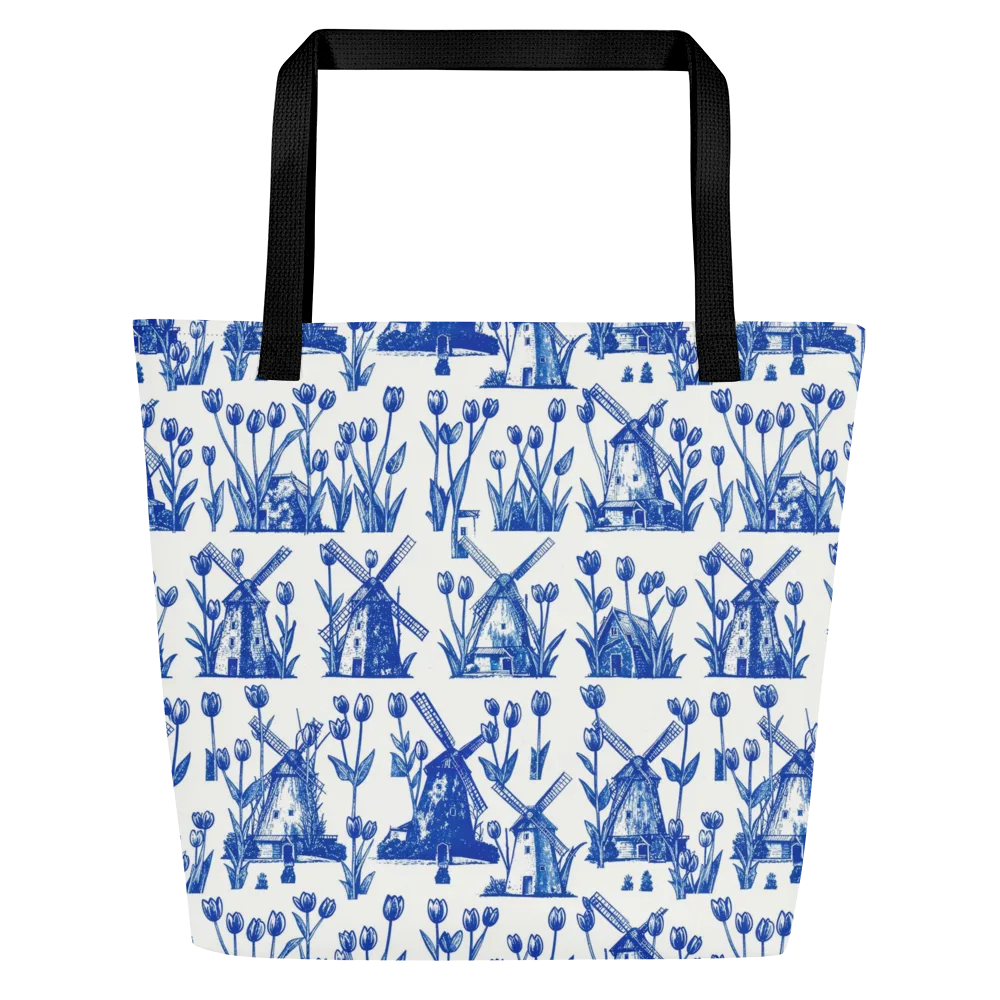Bluebell Windmills on Large Tote Bag W/ Pocket — Front