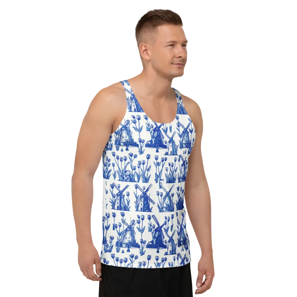 Bluebell Windmills on Men's Tank Top — Right Front