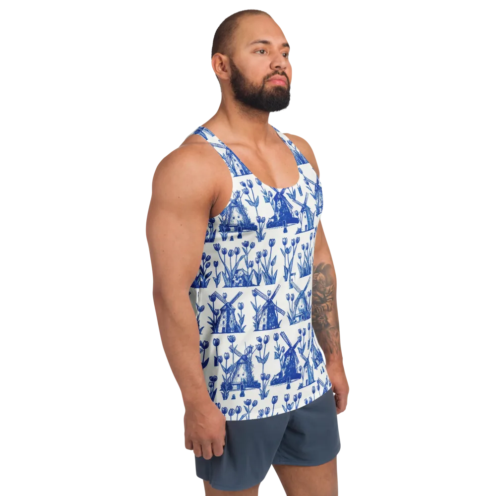 Bluebell Windmills on Men's Tank Top — Right Front