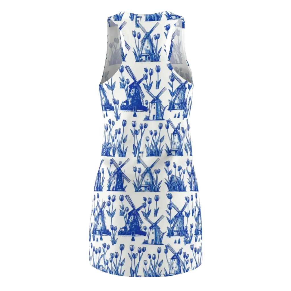 Bluebell Windmills on Racerback Dress — Back