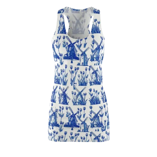 Bluebell Windmills on a Racerback Dress