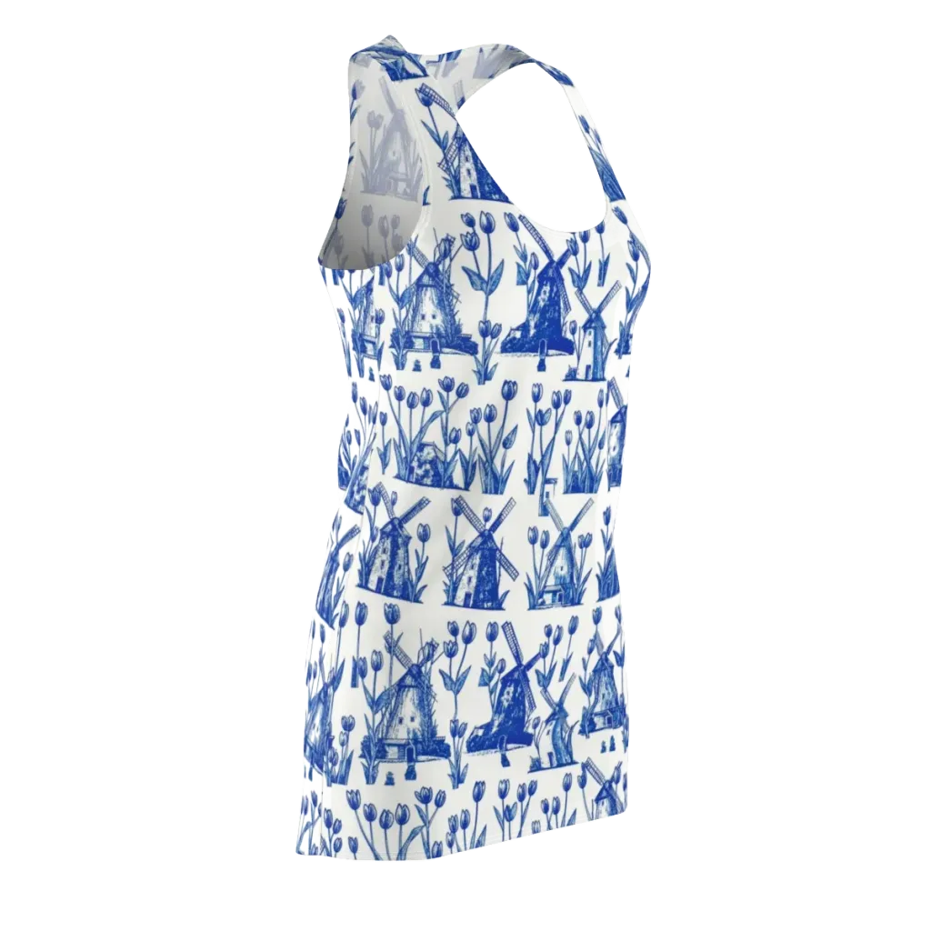 Bluebell Windmills on Racerback Dress — Front Side