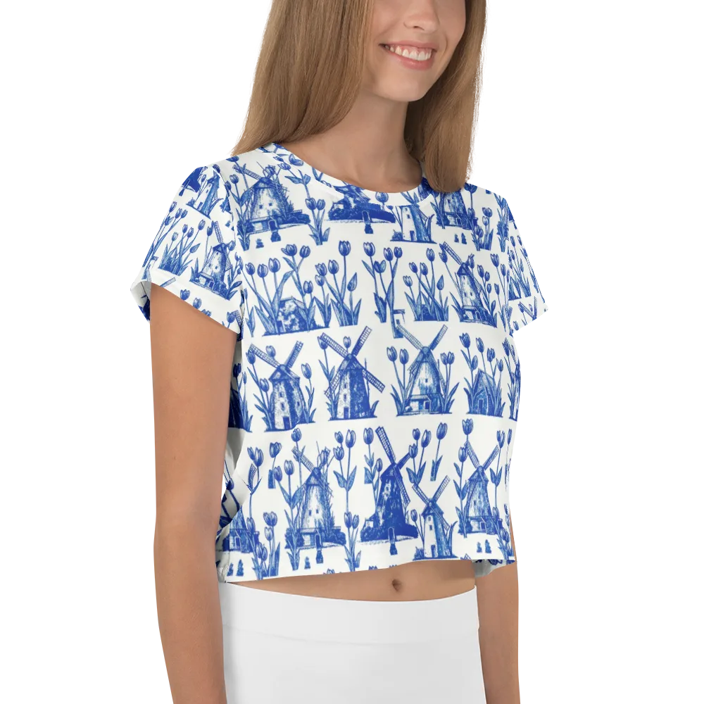 Bluebell Windmills on Crop Tee — Right