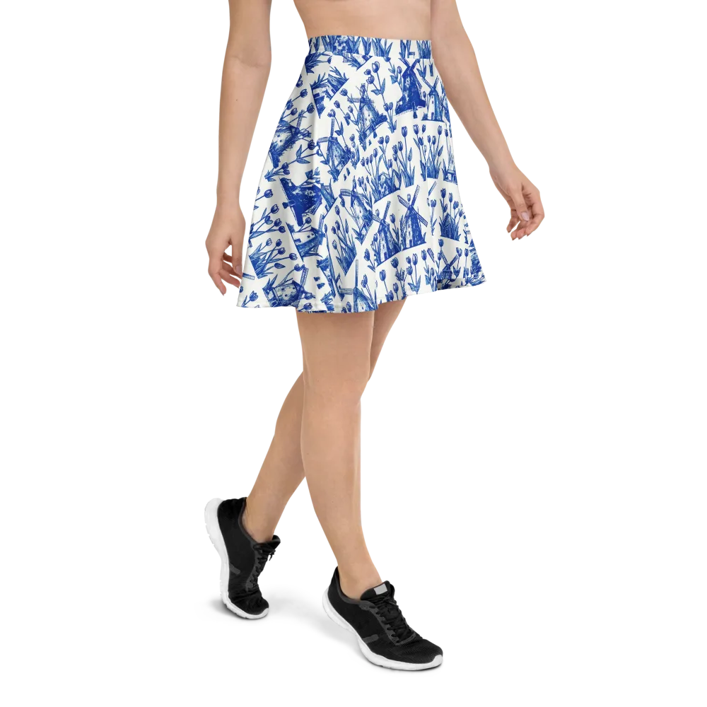 Bluebell Windmills on Skater Skirt — Right
