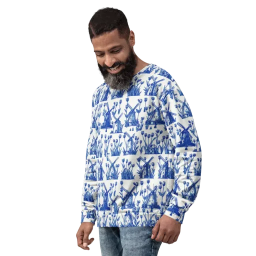 Bluebell Windmills on a Sweatshirt