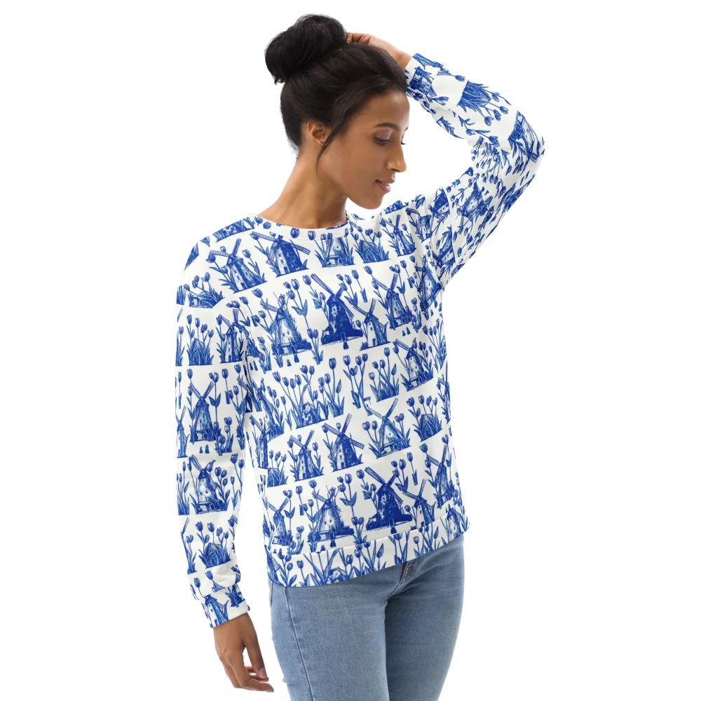 Bluebell Windmills on Sweatshirt — Right Front