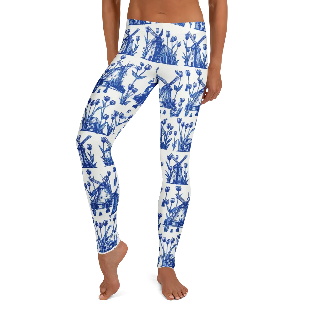 Bluebell Windmills on Leggings — Front
