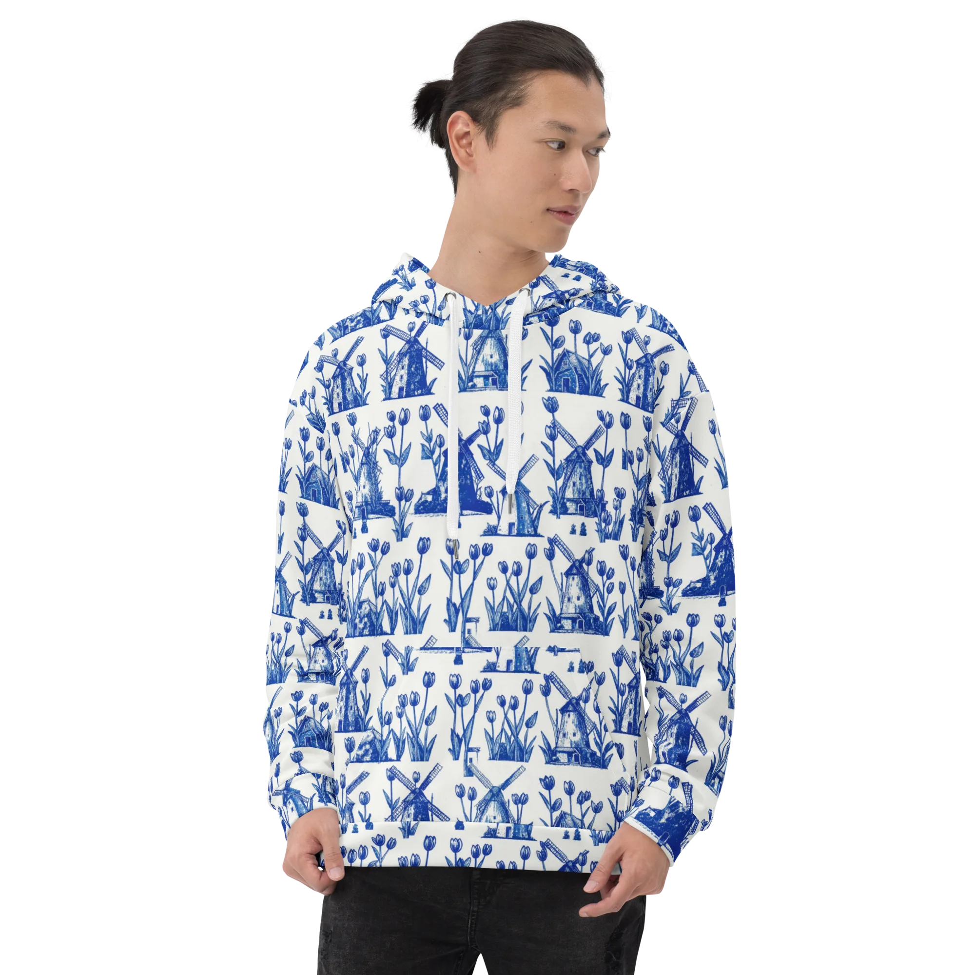 Bluebell Windmills on Hoodie — Front