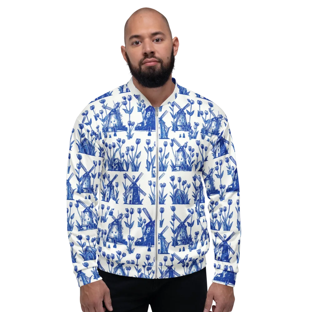 Bluebell Windmills on Bomber Jacket — Front