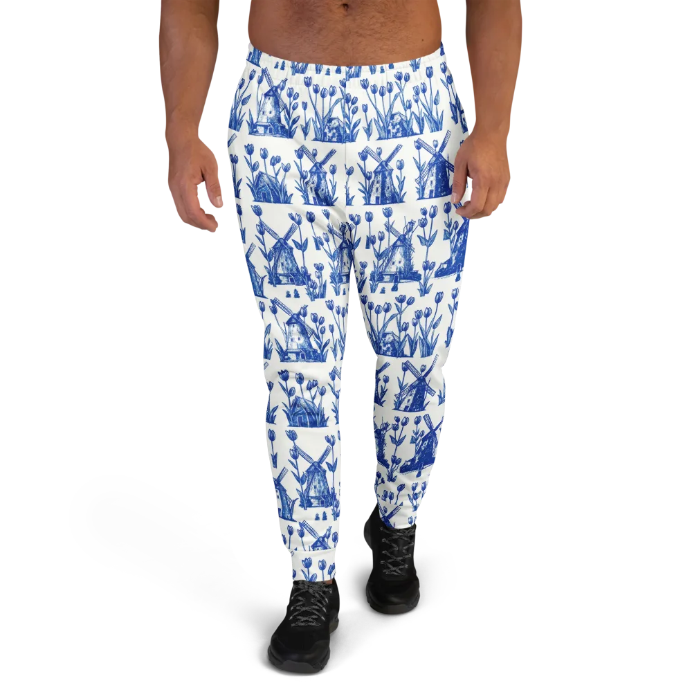 Bluebell Windmills on Men's Joggers — Front