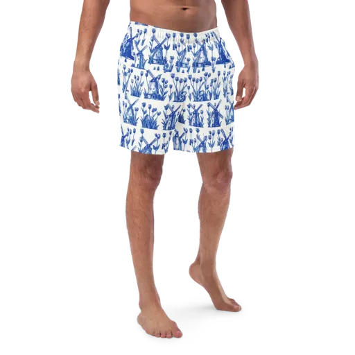Bluebell Windmills on a Swim Trunks