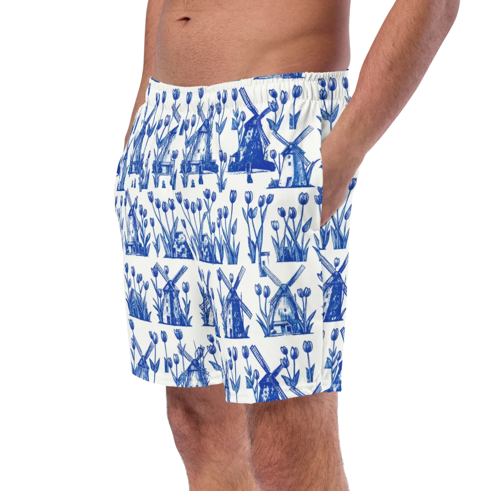 Bluebell Windmills on Swim Trunks — Left Front