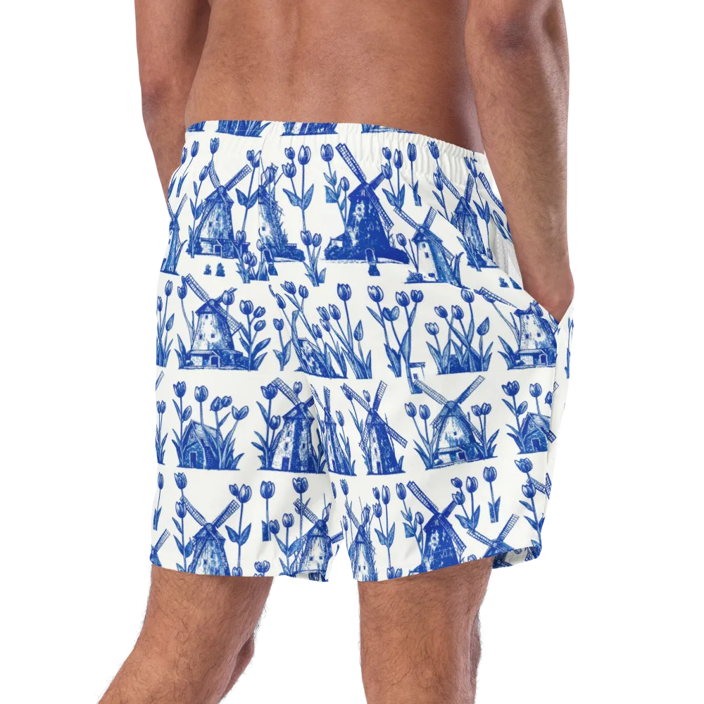 Bluebell Windmills on Swim Trunks — Right Back