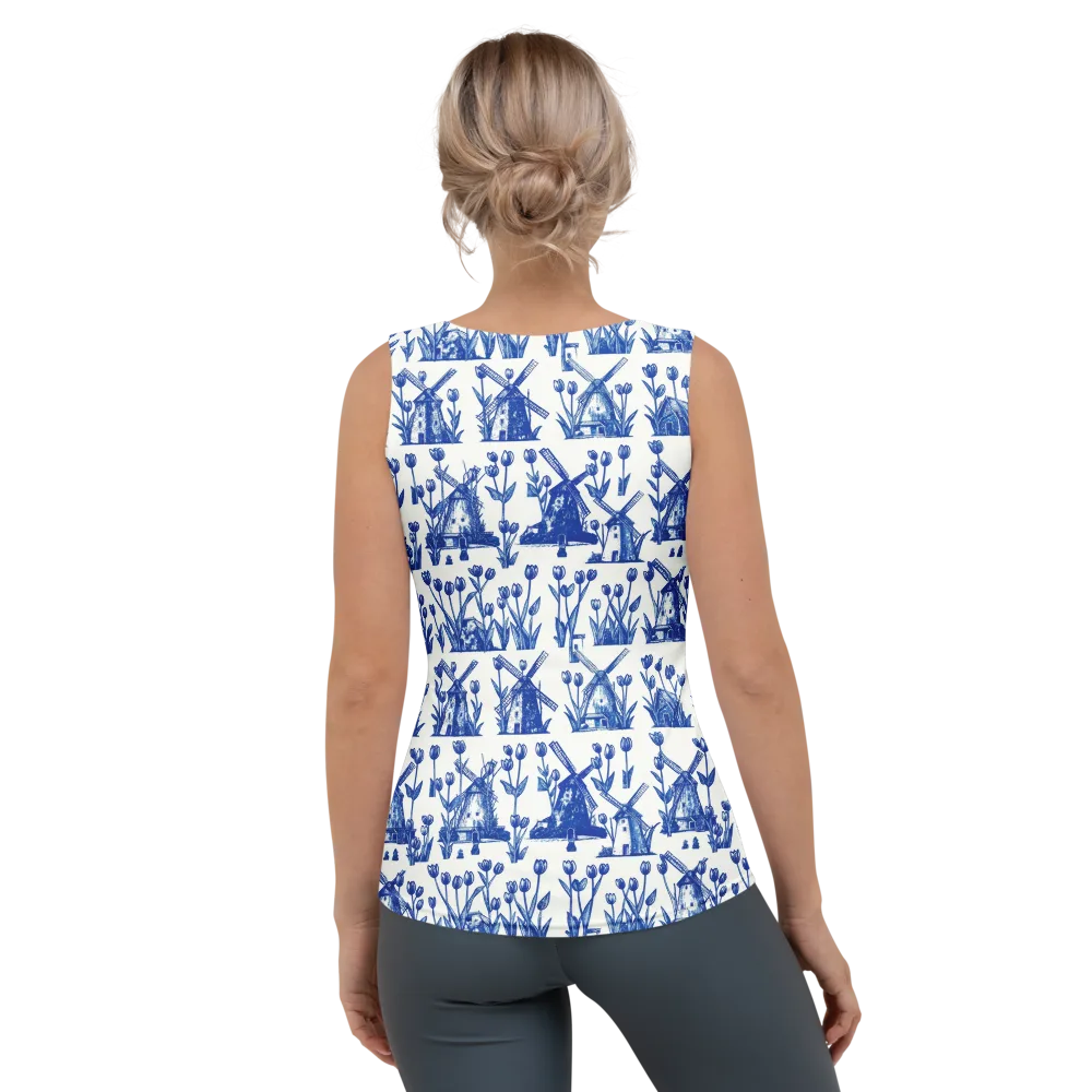Bluebell Windmills on Women's Tank Top — Back