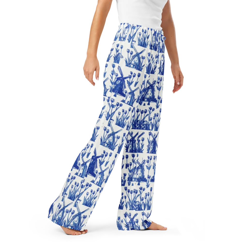 Bluebell Windmills on Women's Pajama Pants — Right Front