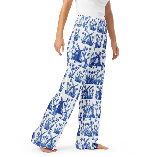 Bluebell Windmills on a Women's Pajama Pants