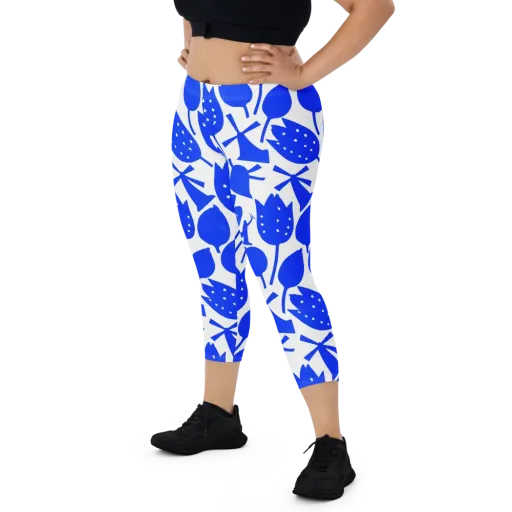 Bluebell Static on a Capri Leggings