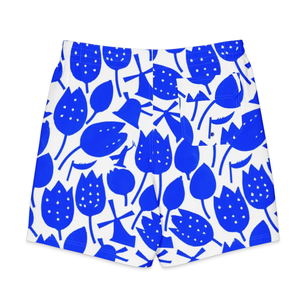 Bluebell Static on Men's Board Shorts — Back