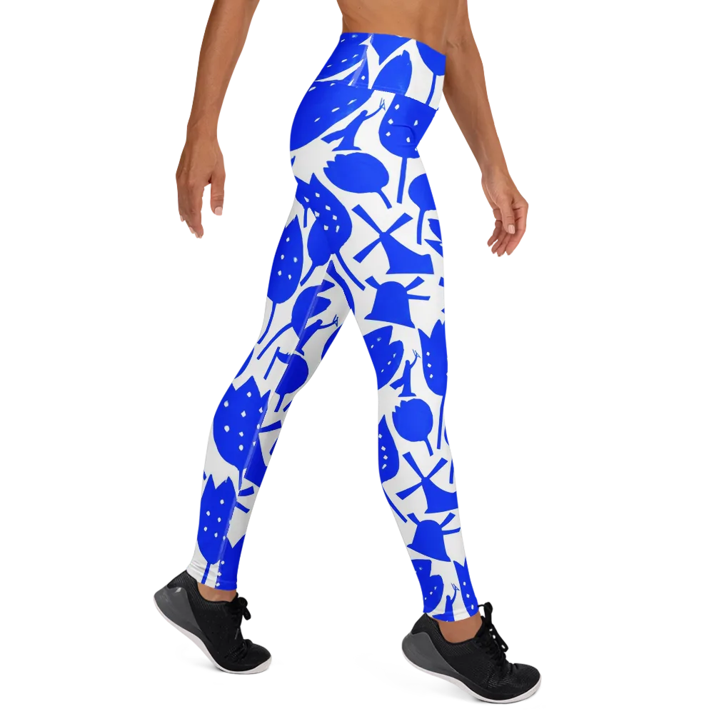 Bluebell Static on Yoga Leggings — Right