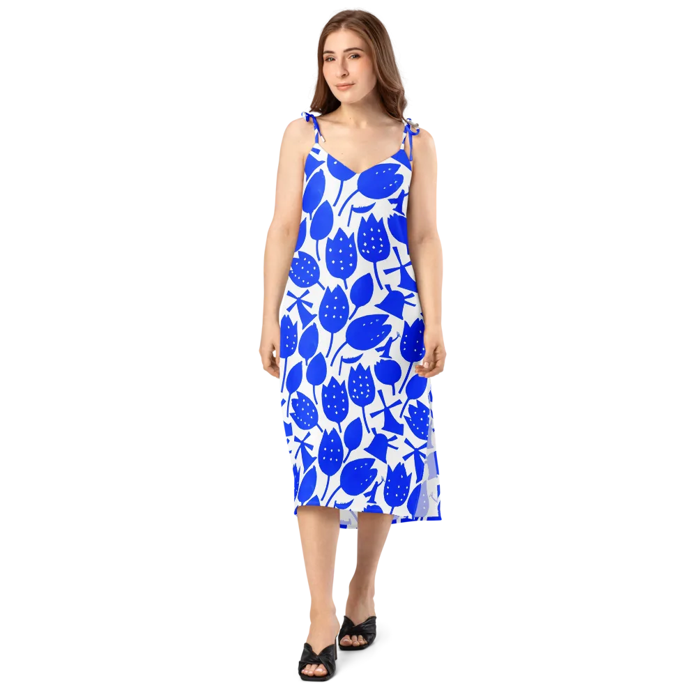 Bluebell Static on Slip Dress — Front