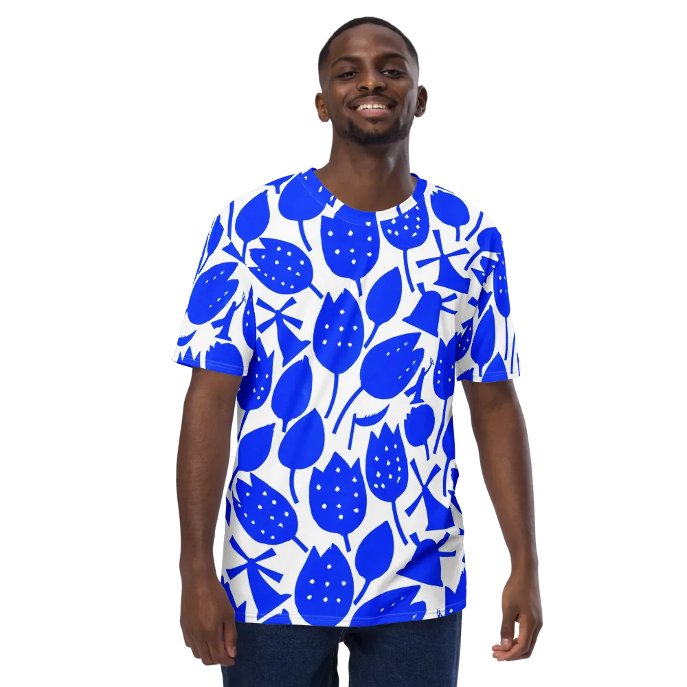 Bluebell Static on Men's Crew Neck T-Shirt — Front