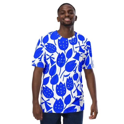 Bluebell Static on a Men's Crew Neck T-Shirt