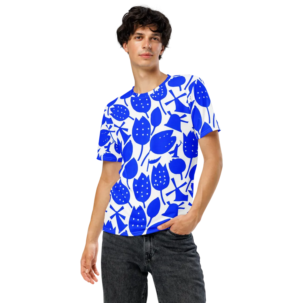 Bluebell Static on Men's Crew Neck T-Shirt — Front