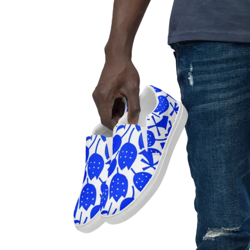 Bluebell Static on a Men's Slip-On Canvas Shoes
