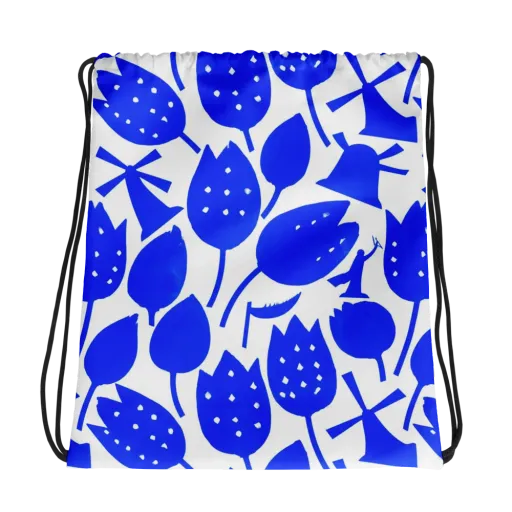 Bluebell Static on a Drawstring Bag