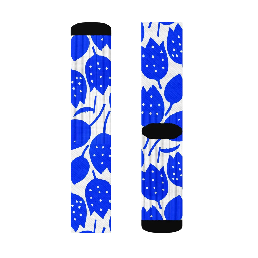 Bluebell Static on Socks — Right Sock