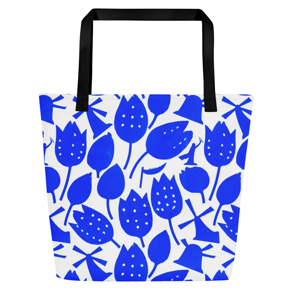 Bluebell Static on Large Tote Bag W/ Pocket — Front