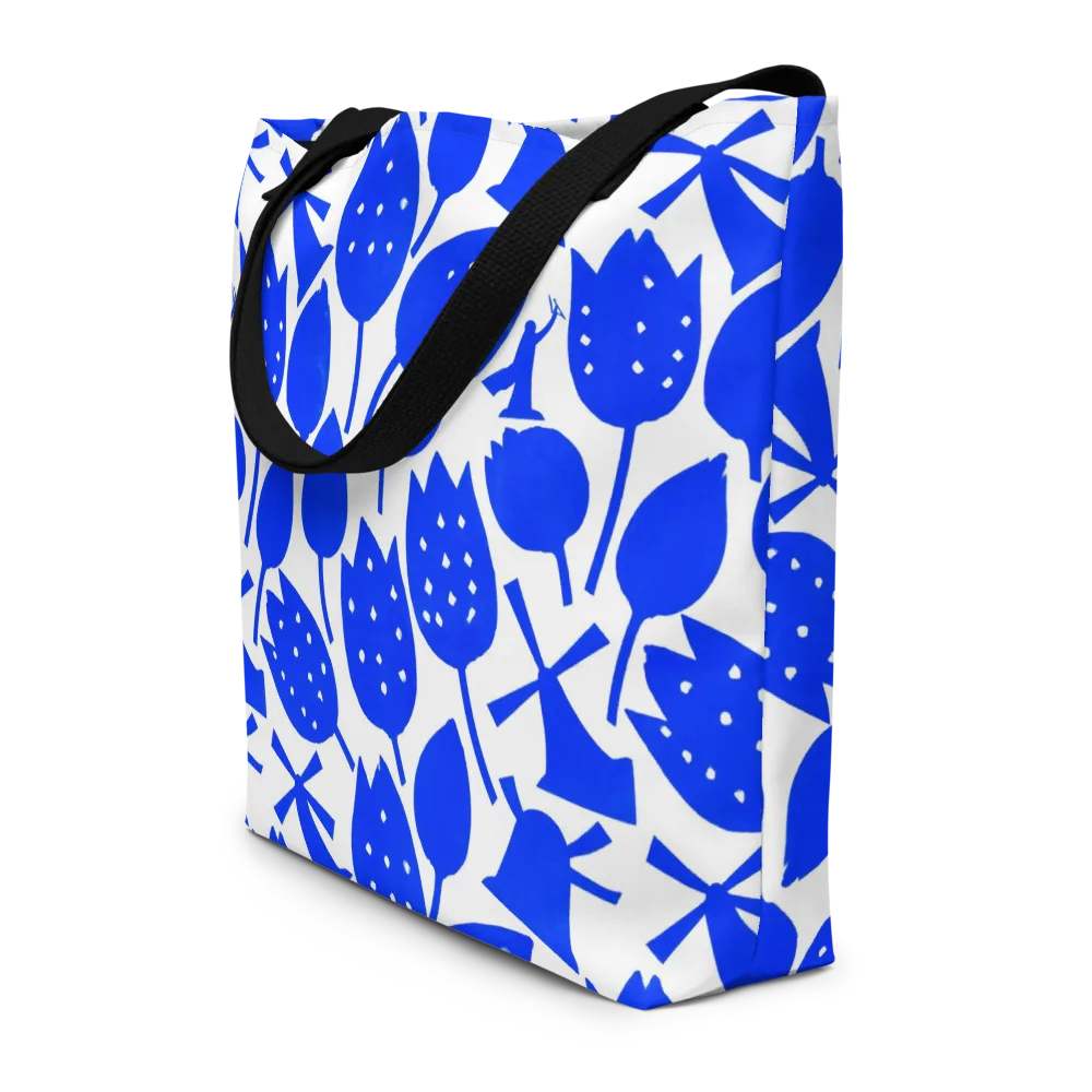 Bluebell Static on Large Tote Bag W/ Pocket — Front