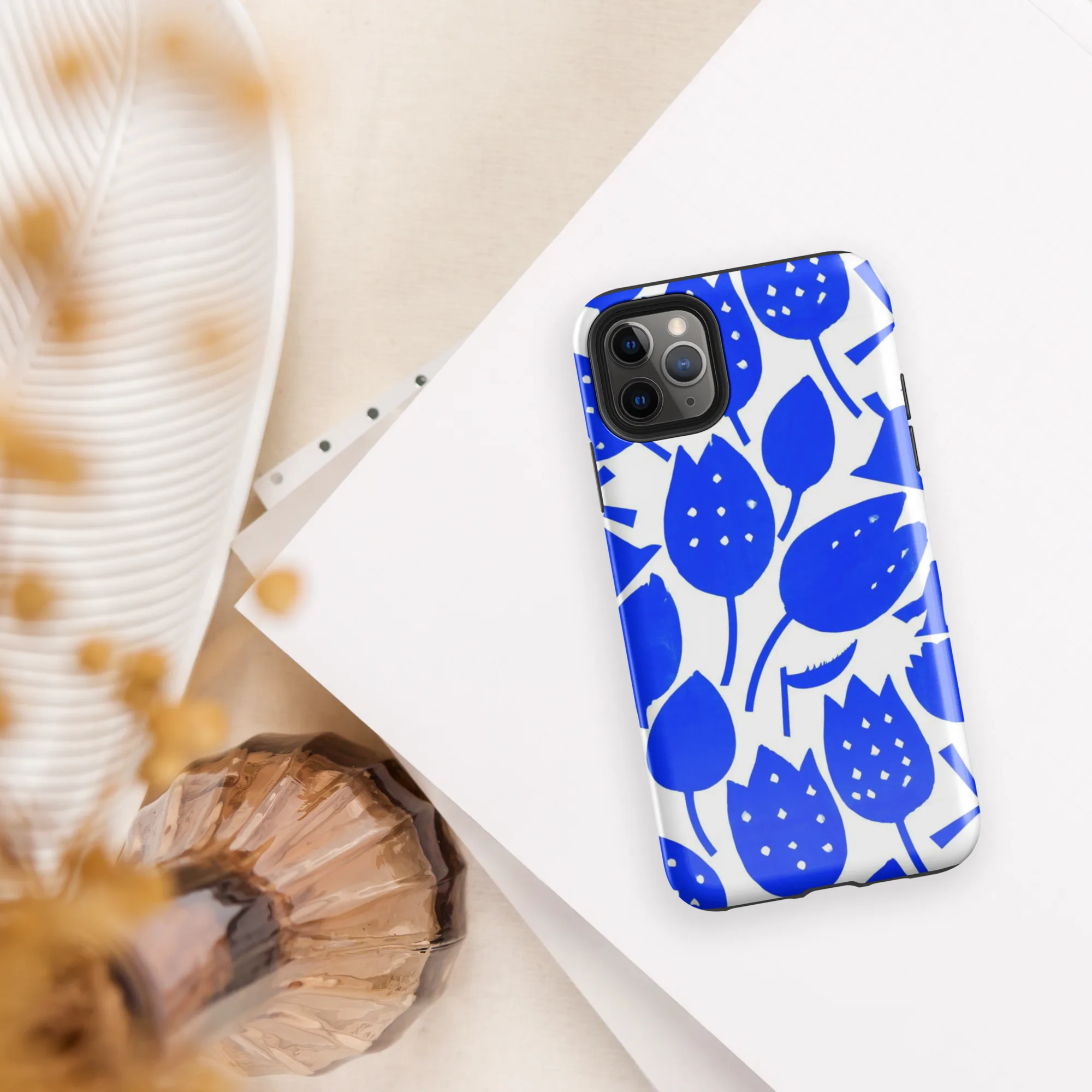 Bluebell Static on Tough Case for iPhone® — Front