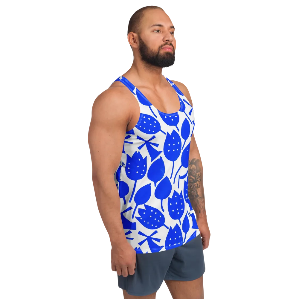 Bluebell Static on Men's Tank Top — Right Front