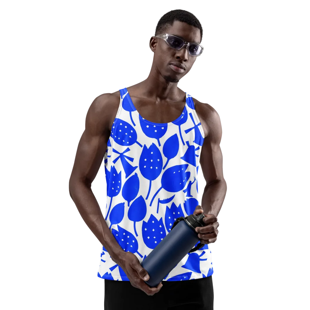 Bluebell Static on Men's Tank Top — Front