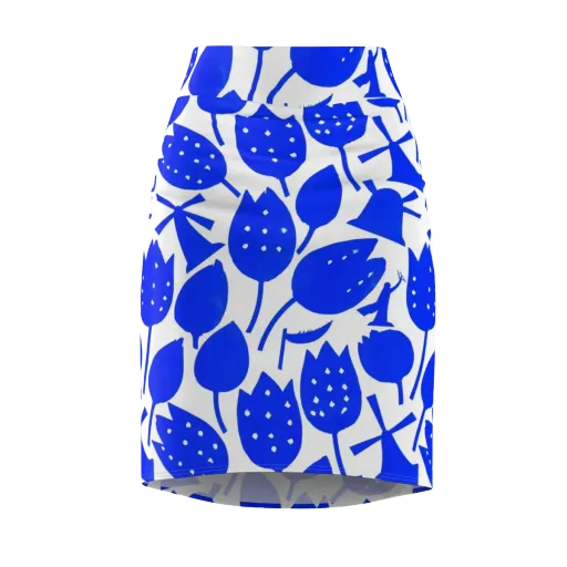 Bluebell Static on a Pencil Skirt