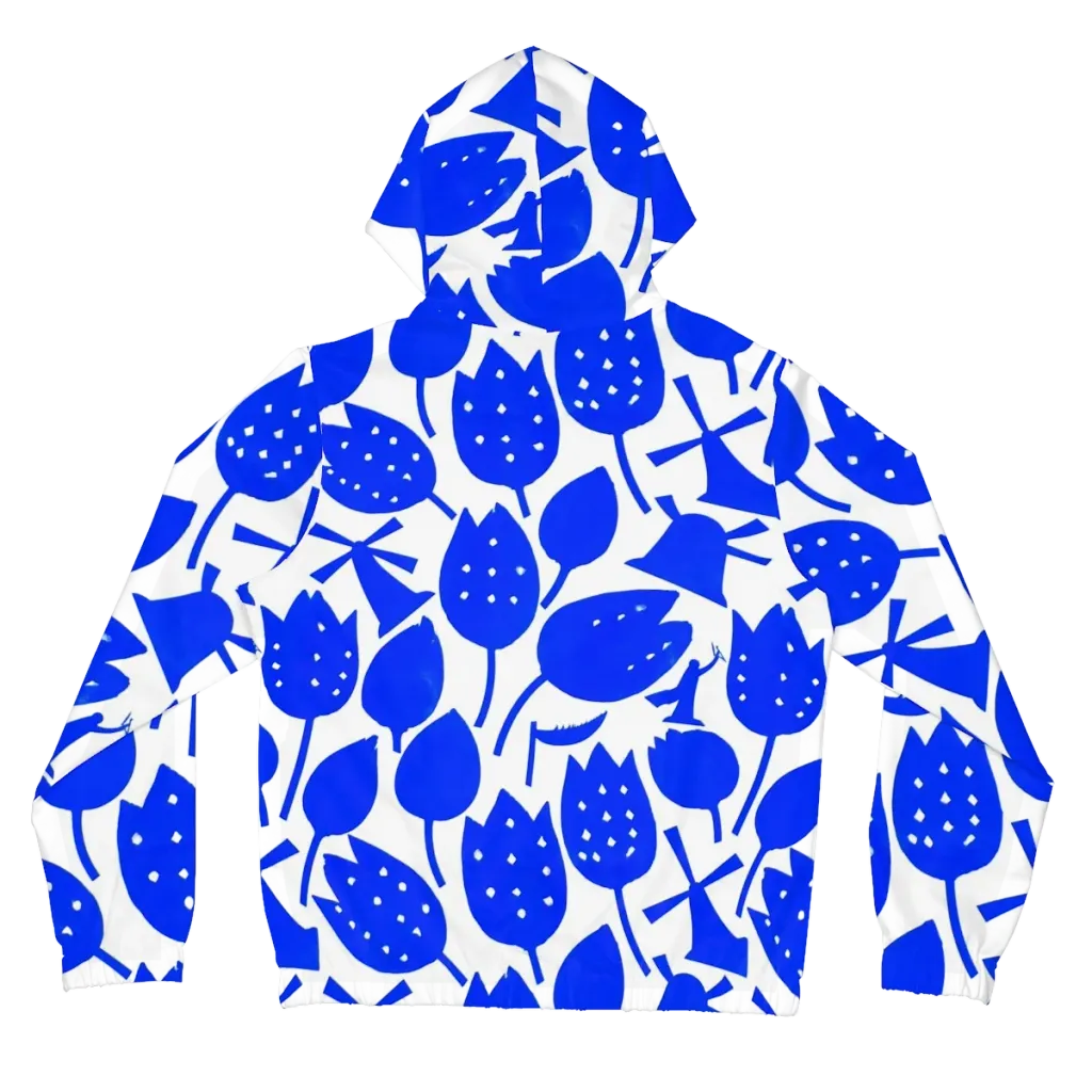 Bluebell Static on Women's Full-Zip Hoodie — Back
