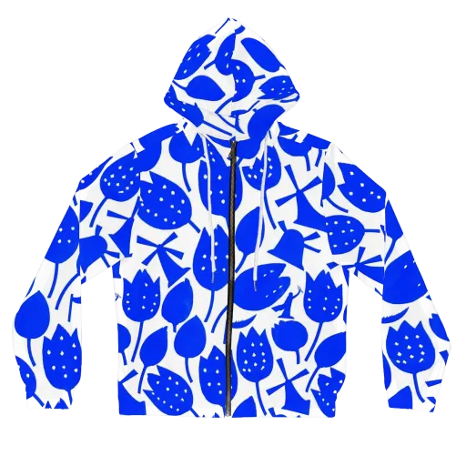 Bluebell Static on a Women's Full-Zip Hoodie