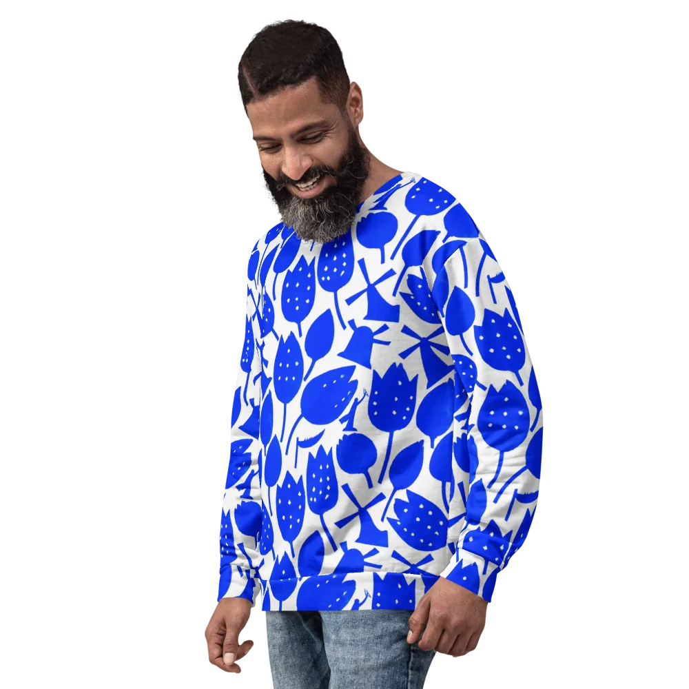 Bluebell Static on Sweatshirt — Left Front