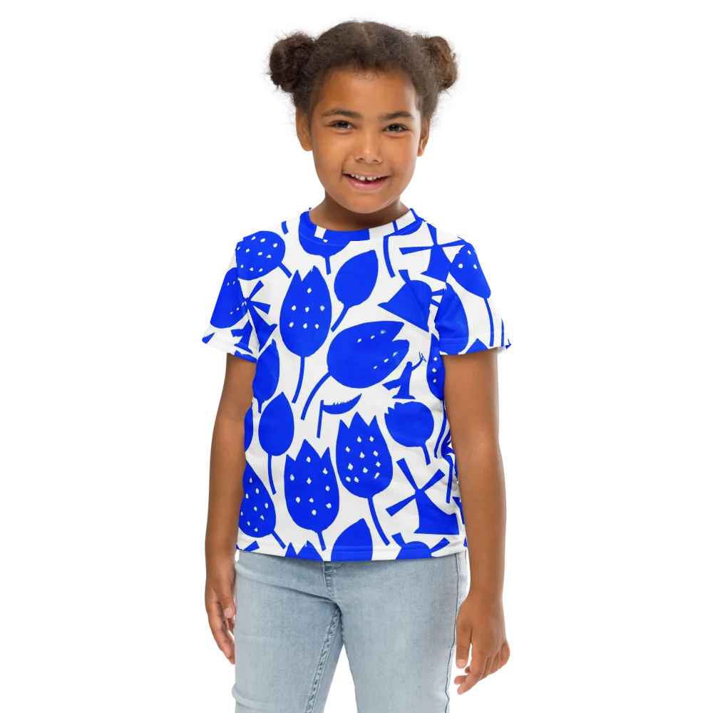 Bluebell Static on Kids Crew Neck T-Shirt — Front