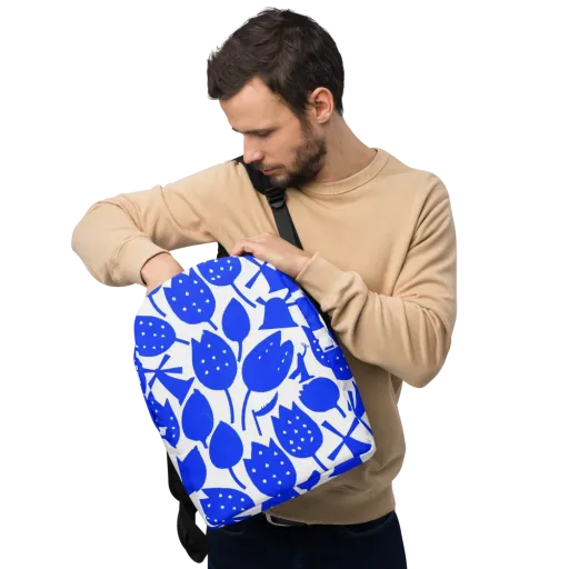 Bluebell Static on a Minimalist Backpack
