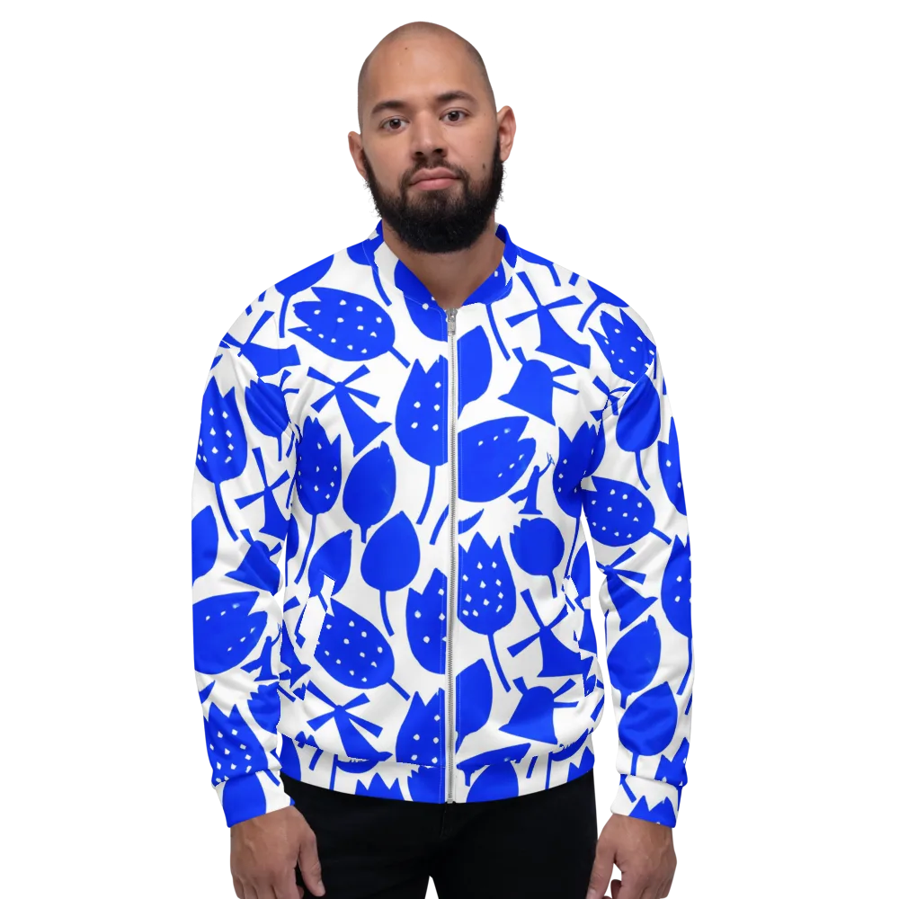 Bluebell Static on Bomber Jacket — Front