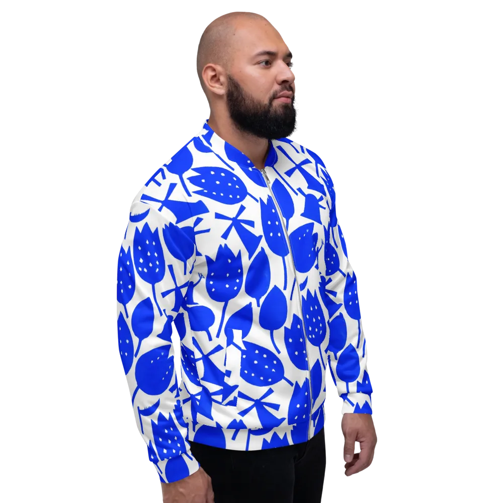 Bluebell Static on Bomber Jacket — Right