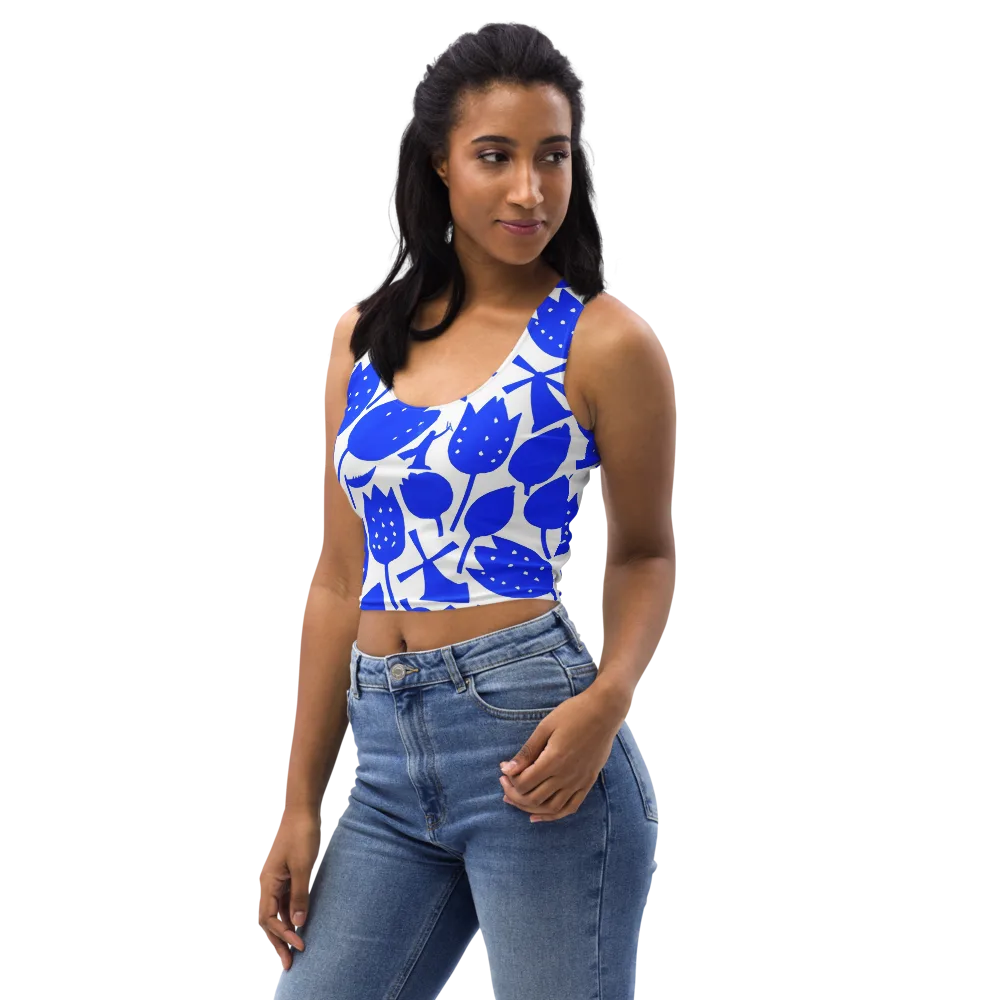 Bluebell Static on Crop Top — Left Front