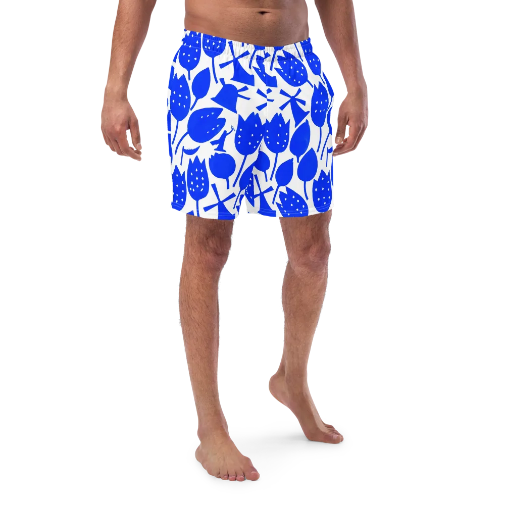 Bluebell Static on Swim Trunks — Front